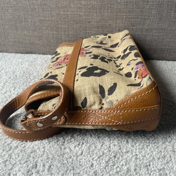 Etienne Aigner Linen & Leather Trim Shoulder Bag - Picture 3 of 12